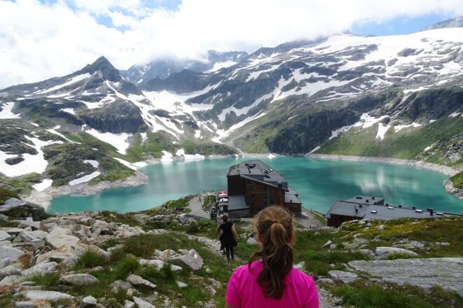 Blick zum Weißsee und zur Rudolfshütte