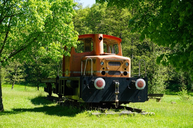 Alte Eisenbahn in Heimbuchenthal