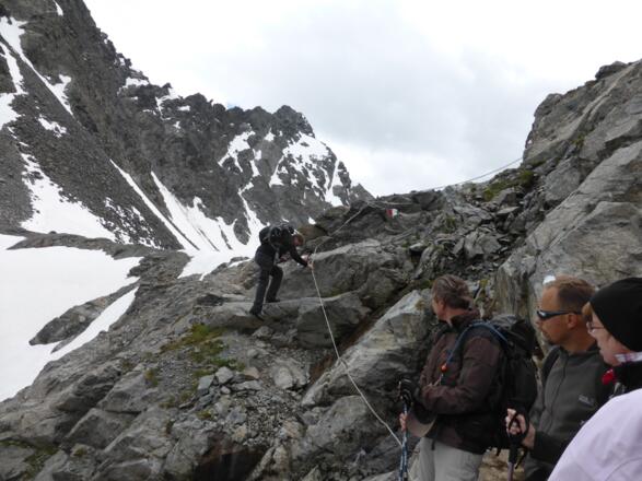 Noch ein Aufschwung und wir stehen auf den Winnebachjoch.