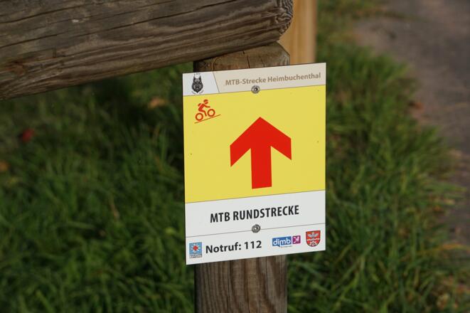 MTB Strecke Heimbuchenthal - Beschilderung