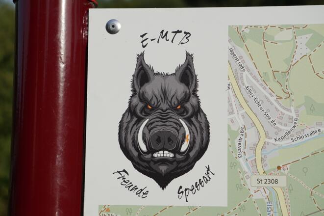MTB Strecke Heimbuchenthal - Logo E-MTB Freunde Spessart