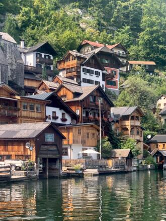 Hallstatt Häuser am Hang