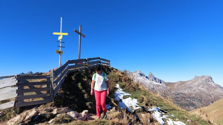 Am Gipfel der Jöchelspitze (2226 m).