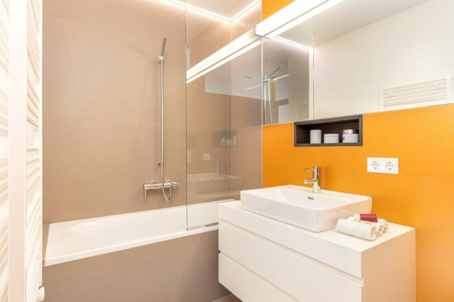 Badezimmer Orange