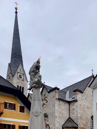 Dreifaltikeitssäule Marktplatz Hallstatt
