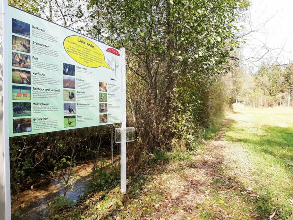 Hinweistafel an der Kneippanlage