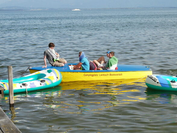 Ausflug mit dem Boot am Chiemsee.