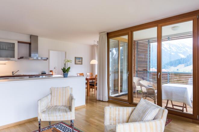 3 Raum Ferienwohnung Loggia und Wohnbereich