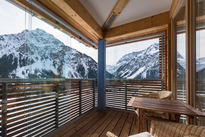 Blick Loggia Winter Richtung Dödmen