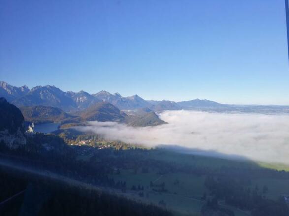 Blick auf Schloss Neuschwanstein von Tegelbergbahn
