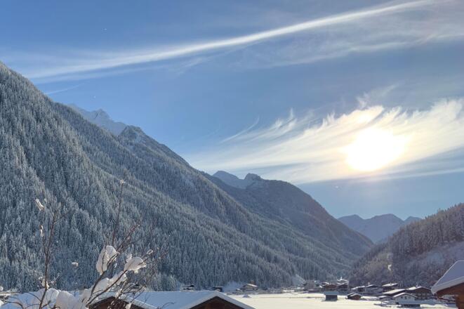 Aussicht vom Balkon Winter