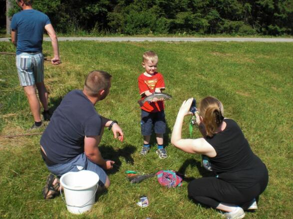 die Forelle ist gefangen