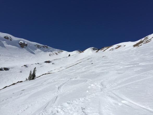 Abfahrt vom Hochgratgipfel