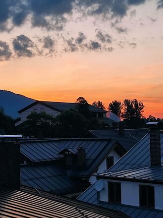 Über den Dächern - Aussicht zum Passionstheater