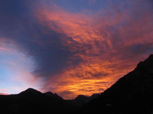 Sonnenaufgang aus der oberen Ferienwohnung