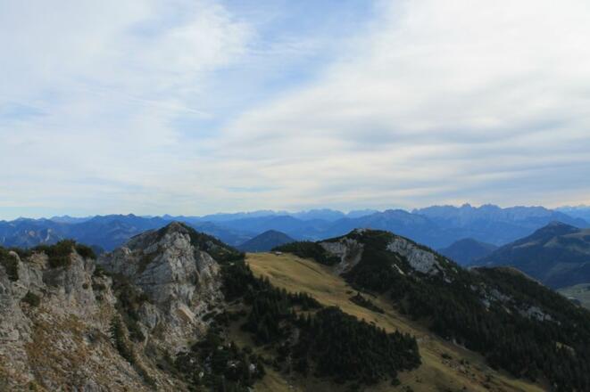 Ausblick vom Wendelstein in die Alpen