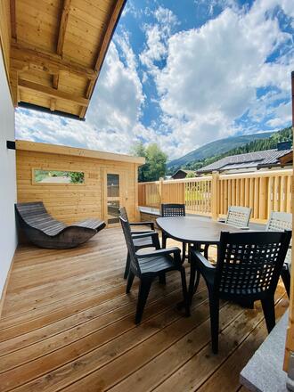 Terassse und Sauna