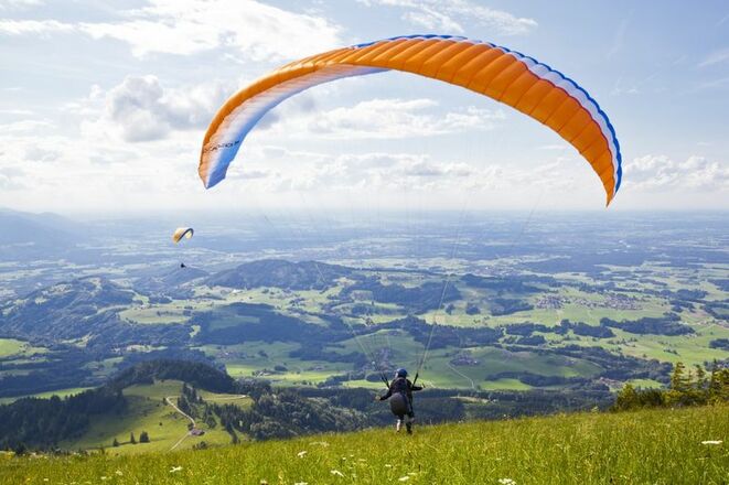 Paragliding vom Hochries-Gipfel