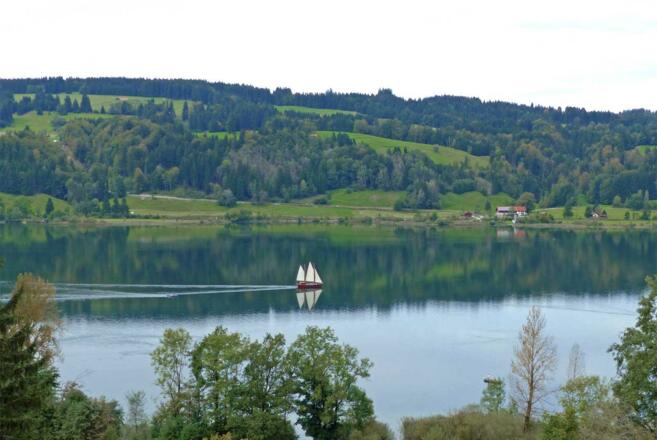 Seeblick vom Balkon der Hornblickwohnung &quot;Lädine&quot;