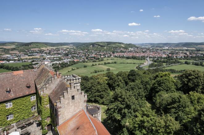 Ausblick von Schloss Saaleck