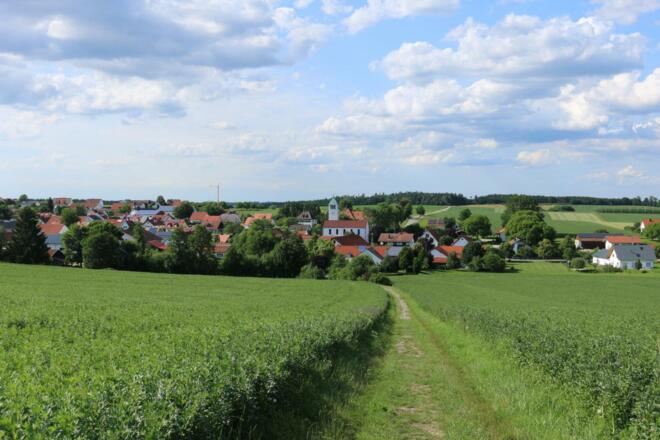 Wanderweg über die Felder