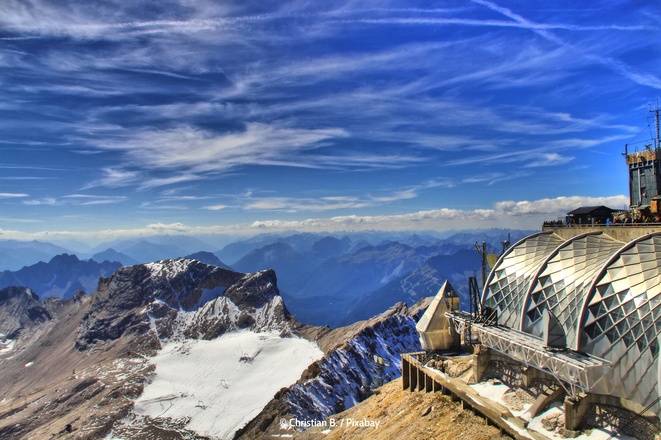 Berggipfel Zugspitze in Bayern