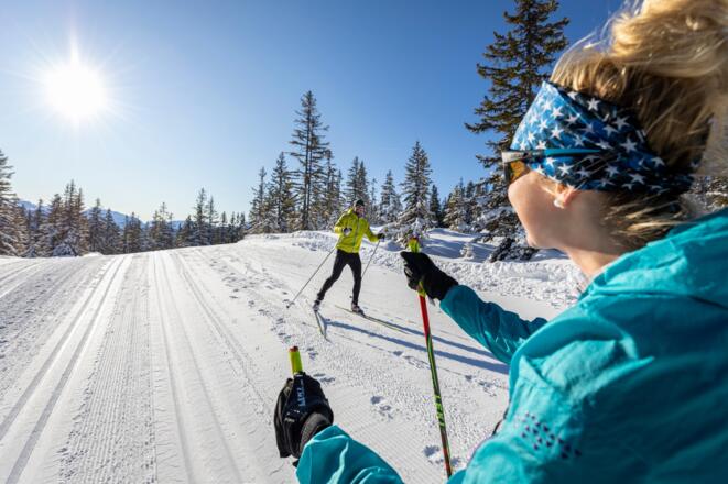 Langlaufen auf der Höhenloipe Rossbrand