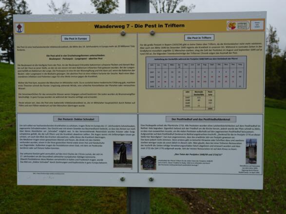 Infotafel zum Pestfriedhof