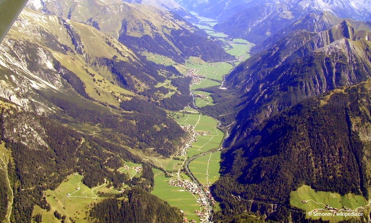 Luftaufnahme oberes Lechtal