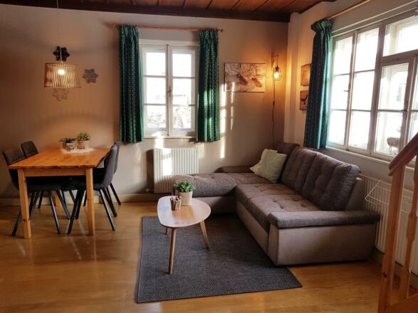 Smaragd woonkamer