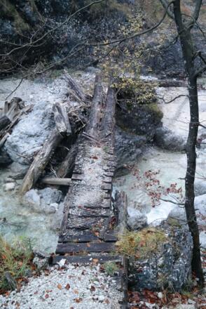 Zerstörte Brücke.
