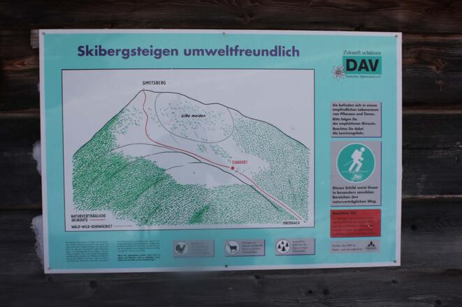 Übersichtstafel Skitour Simetsberg