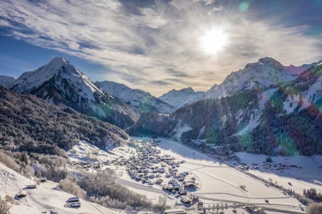 Schoppernau mit Blick Armengemach