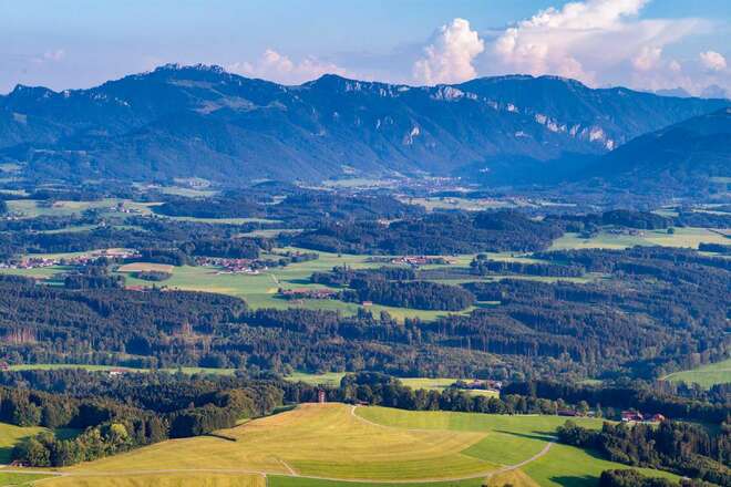 Forstweg Ratzinger Höhe - Ratzinger Höhe, Aussichtsturm, Kampenwand