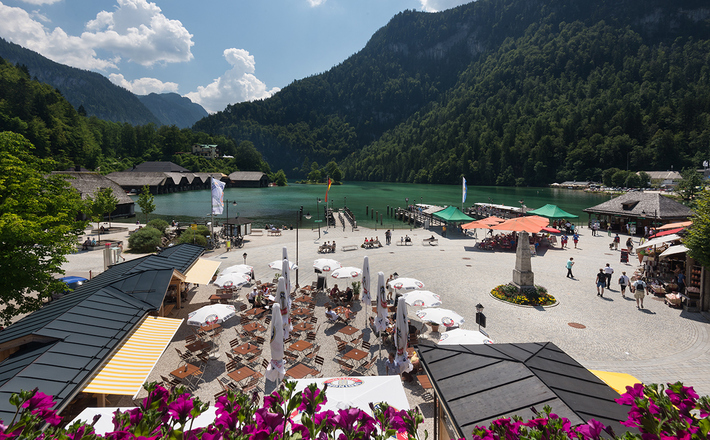 Blick vom Hotel Königssee zum See