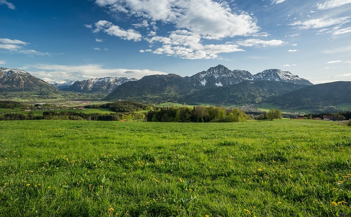 Die Stroblalm im Land vor den Bergen
