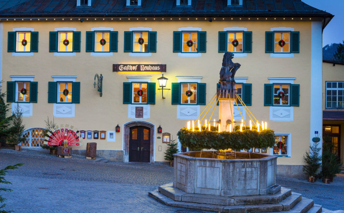 Advent in Berchtesgaden vor dem Neuhaus