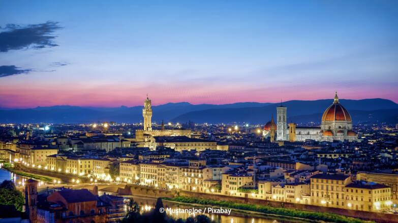 Sonnenuntergang Skyline in Florenz Italien / Europa