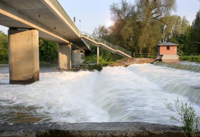 Brücke bei Volkmannsdorf - Zusammenfluss von Isar und Amper