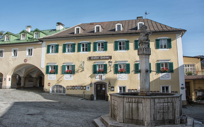 Die Marktplatz mit dem Marktbrunnen