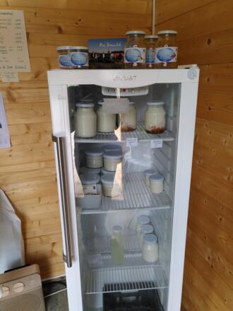 Verkauf von Milchprodukten