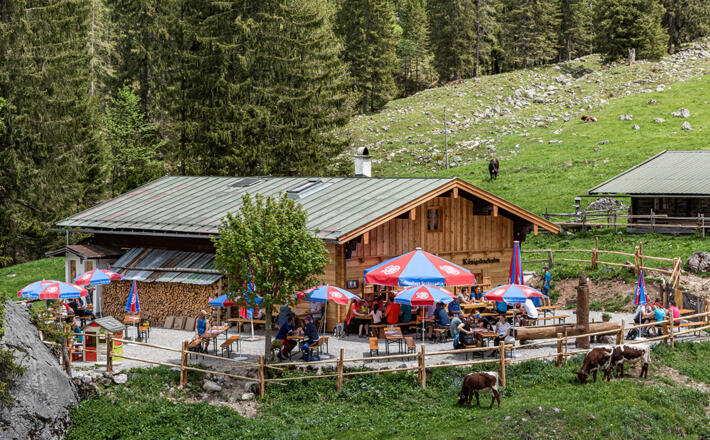 Die Berggaststätte Königsbachalm am Jenner
