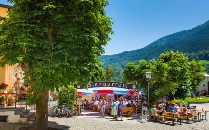 Der Biergarten des Gasthof Neuhaus