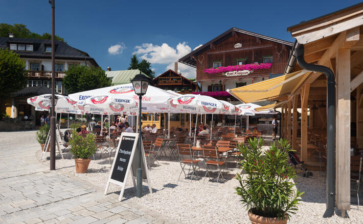 Der Gastgarten des Hotel Königssee