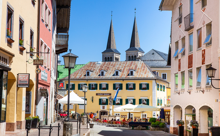 Die Fußgängerzone in Berchtesgaden