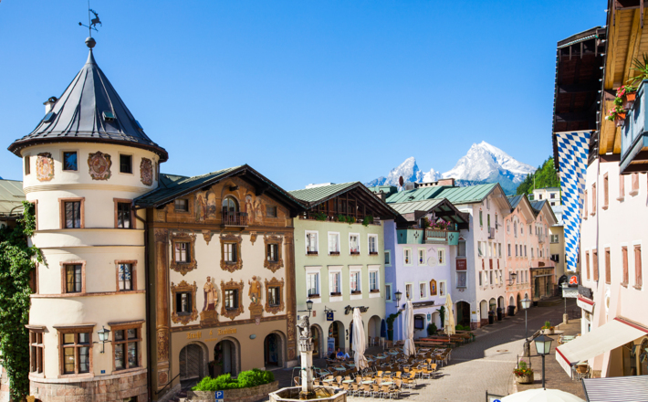 Einkaufen mit Watzmannblick