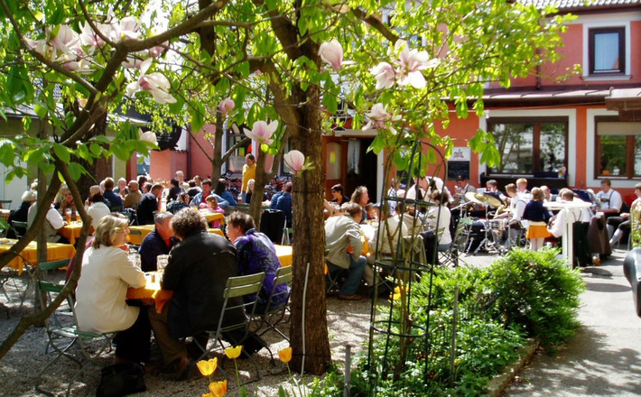 Biergarten Weißbräu in Freilassing