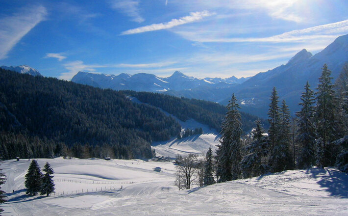 Panorama aus dem Skigebiet