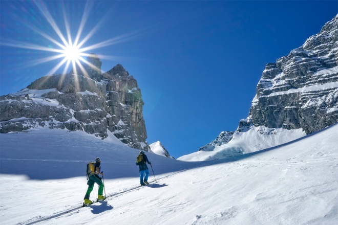 Die Skitour durch das Watzmannkar ist ambitioniert, aber wunderschön.