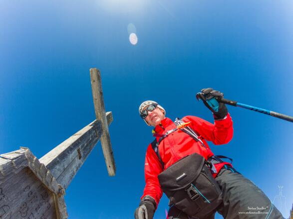 Gipfelselfie Stefan Stadler auf dem Breitenstein.